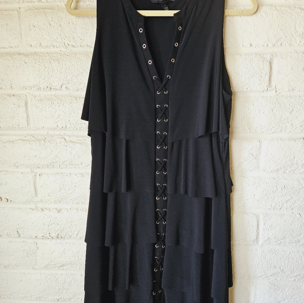 White House Black Market black cocktail dress L